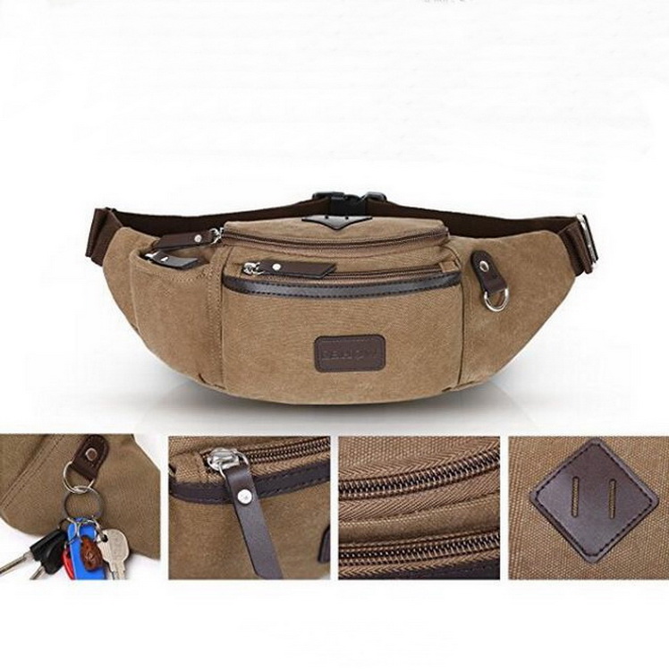 Men With Sport Canvas Waist Fanny Pack | Wholesale Multifunction Travel ...