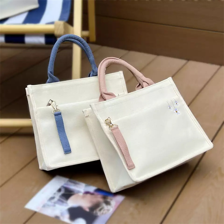 Promotion New Canvas Tote Bag Embroidered Style Shopping Bag