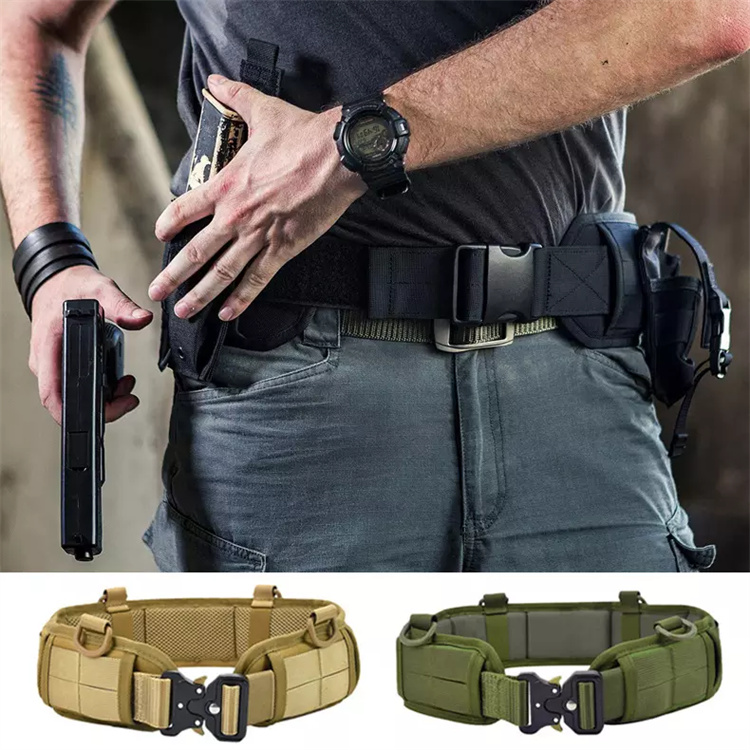 New Outdoor Tactical Belt Multifunctional Military Camouflage Nylon Cobra Belt Molle System Tactical Waist Bag