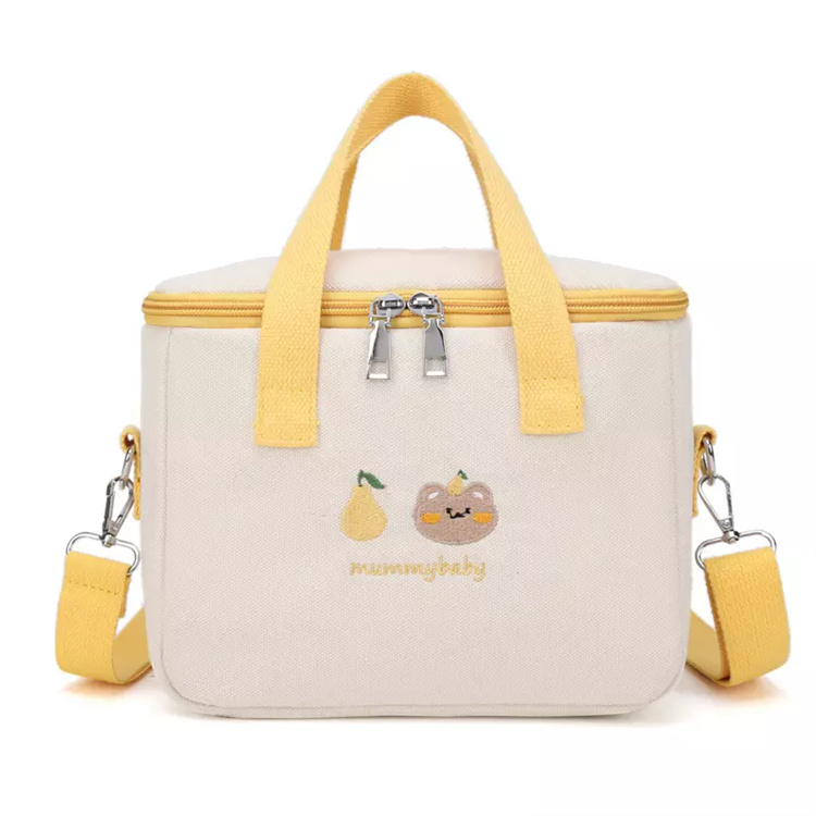 Thermal Fabric Insulated Cooler Cute Lunch Box Bag Portable for Beach Picnic