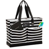 Laptop Tote Bag Multi Pockets Stripe Shopping Travel Bags