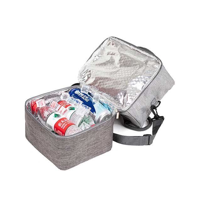 Reusable Insulated Waterproof Lunch Tote Bag With Two Main Spacious Compartments