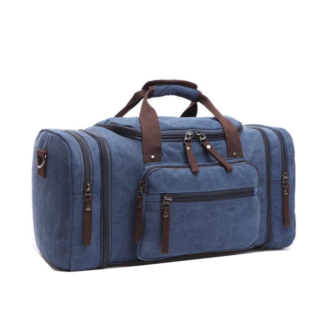 Trendy Custom Canvas Sport Gym Duffel Bag With Secret Compartment