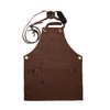 Waxed Canvas Woodworking Apron with Microfiber Towel Included and Smart Cross-Back Straps Design