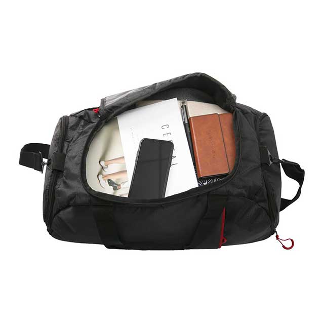 rolling duffle bag with shoe compartment
