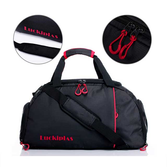 LUCKIPLUS Sports Gym Duffel Bag With Shoe Compartment And Waterproof Material