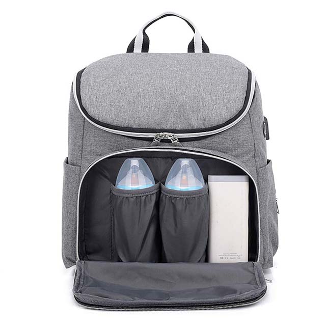Waterproof Nappy Bag with Insulated Pockets & USB Charging Port